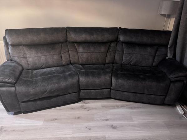 Image 1 of SCS fabric recliner sofa and chair