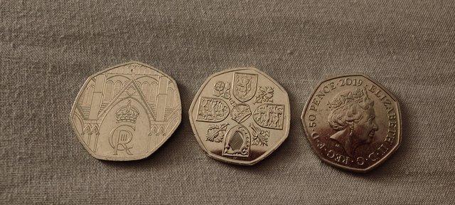 Image 1 of 50p coins  rare coins, silver