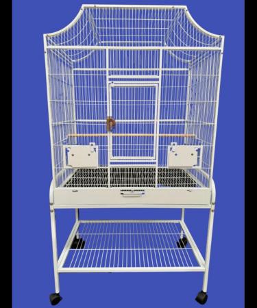 Image 1 of Parrot-Supplies Tampa Parrot Cage With Stand White