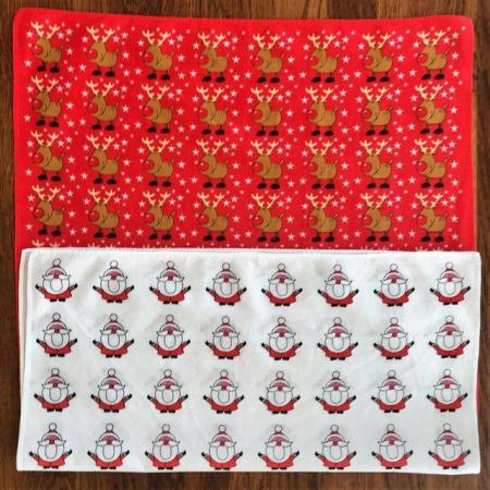 Image 1 of 2 mens Christmas handkerchiefs - Santa & Reindeer