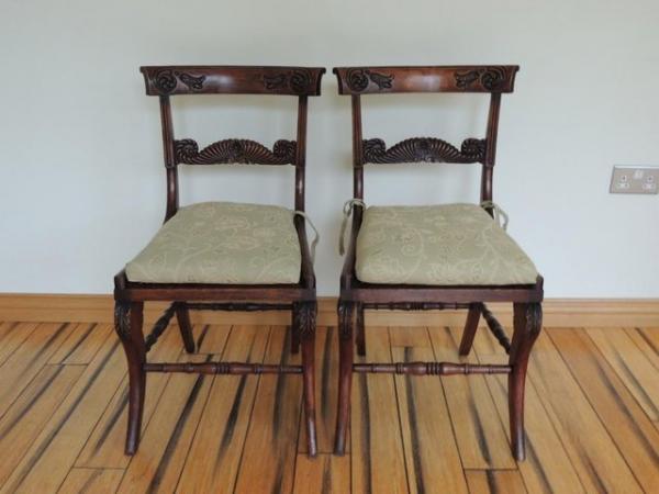 Image 2 of Pair of Regency Antique Chairs (UK Delivery)