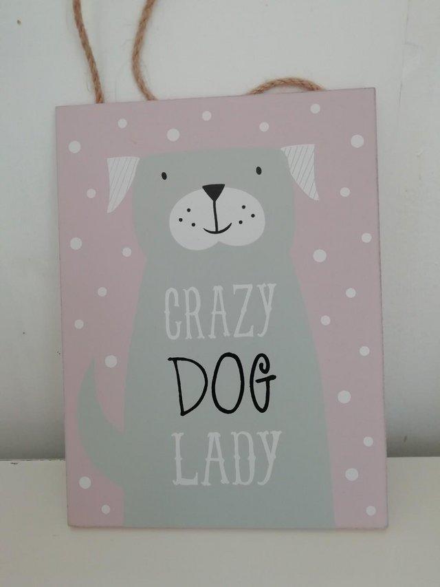 Preview of the first image of Home Wall Hanging Crazy Dog Lady.