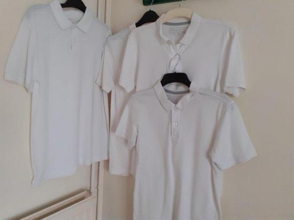 Image 2 of Four Men's polo t.shirt's in white (36) chest all good