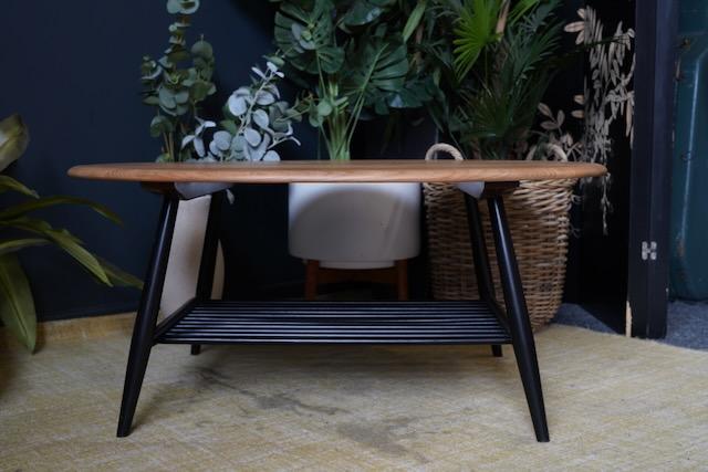 Image 2 of Ercol Solid Elm Coffee Table Model 422 Lucian Ercolani 1960