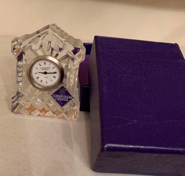 Preview of the first image of Edinburgh crystal clock, miniature.
