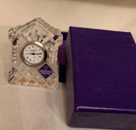 Image 1 of Edinburgh crystal clock, miniature