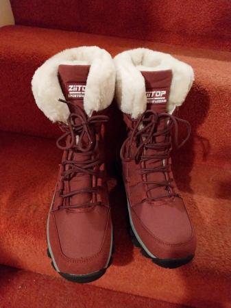 Image 1 of Pair new burgundy boots very comfortable