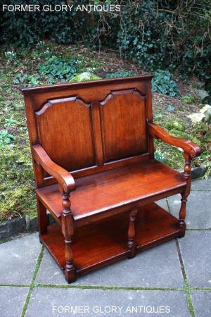 Image 53 of A TITCHMARSH AND GOODWIN TAVERN SEAT HALL SETTLE BENCH PEW