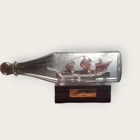 Image 2 of Santa Maria Glass Ship in Glass Bottle