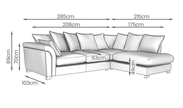 Image 4 of DFS Xara Crushed Velvet Left Corner Sofa