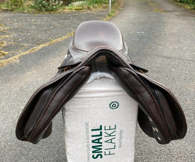 Preview of the first image of Fiona Cork Show Saddle - size 18 XW.