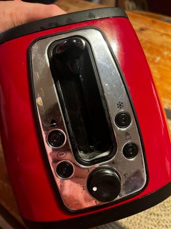 Image 3 of Red Russell Hobbs Toaster - Used but working order