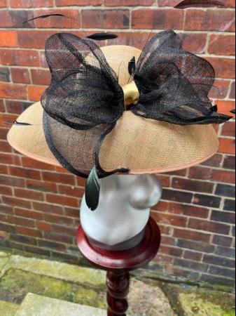 Image 3 of Simply Stunning Caramel with Black Bow Audrey Hepburn style