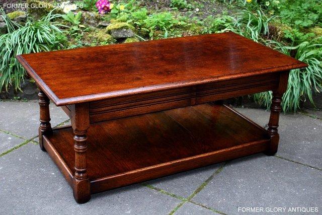 Image 28 of A TITCHMARSH AND GOODWIN STYLE OAK TWO DRAWER COFFEE TABLE