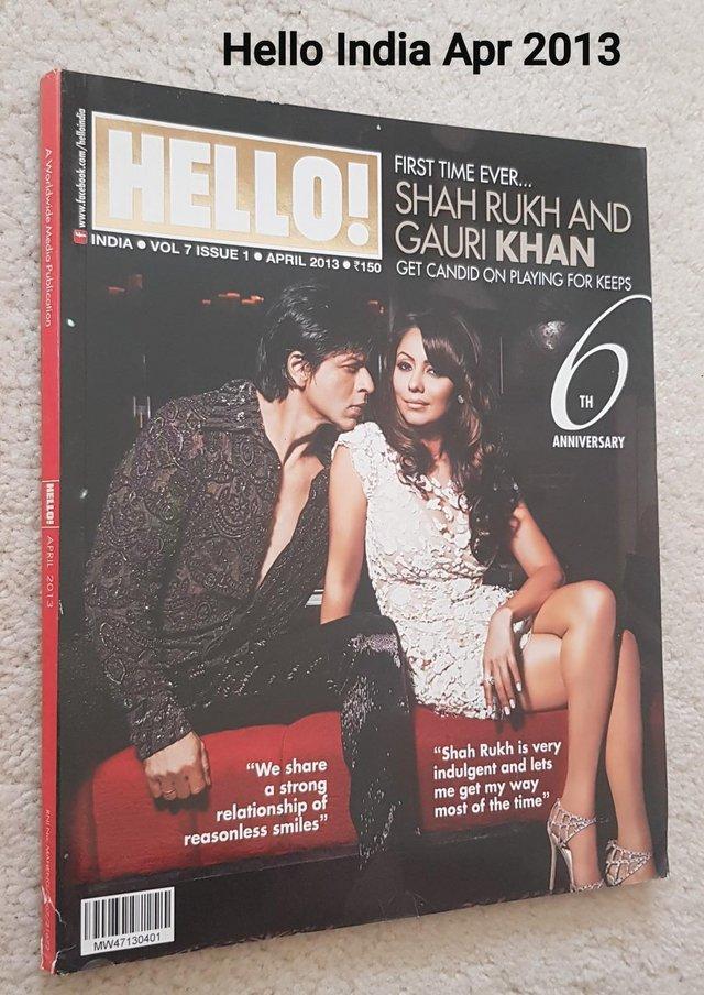 Preview of the first image of Hello! India April 2013 - Shah Rukh & Gauri Khan.