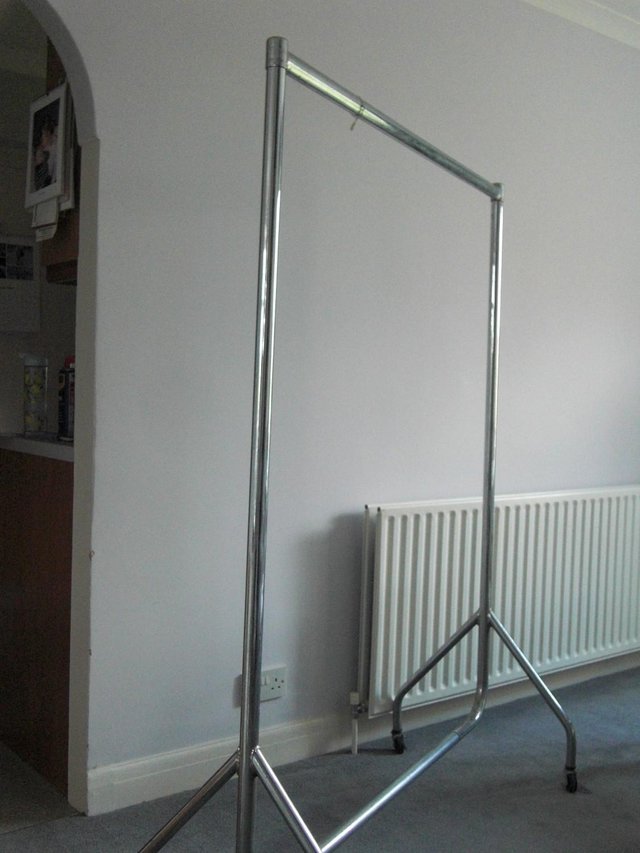 Preview of the first image of Hanging chrome Clothes Rails Commercial quality.