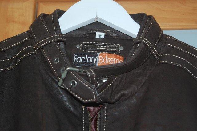 Image 1 of Suede Dark Brown Leather Jacket Size 3XL Excellent