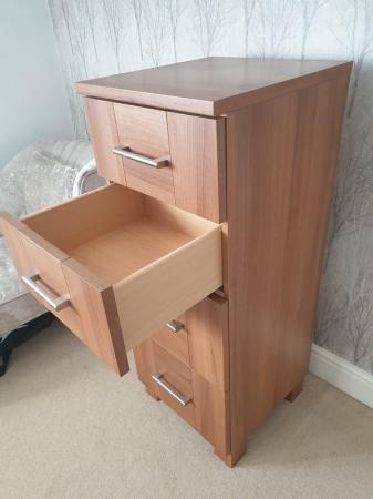 Image 1 of 5 drawer Walnut unit, excellent condition