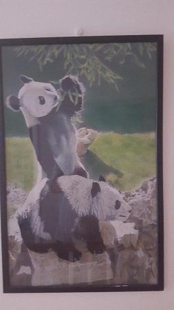 Image 1 of 'silk thread' panda tapestry from China