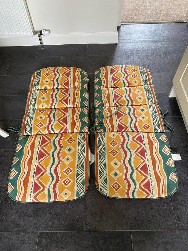Preview of the first image of Two Reversible Recliner Seat Pads Good Condition.