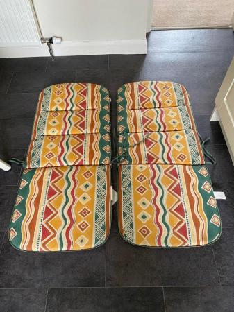 Image 1 of Two Reversible Recliner Seat Pads Good Condition