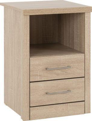 Image 1 of Lisbon 2 drawer 1 shelf bedside in light oak veneer