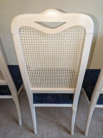 Image 17 of 6 Retro Vintage Dining Chairs With Rattan Backs