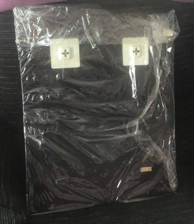 Image 3 of NEW mirror, black with gold flowers, still packaged. Lovely!