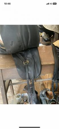 Image 2 of Black Country dressage saddle.