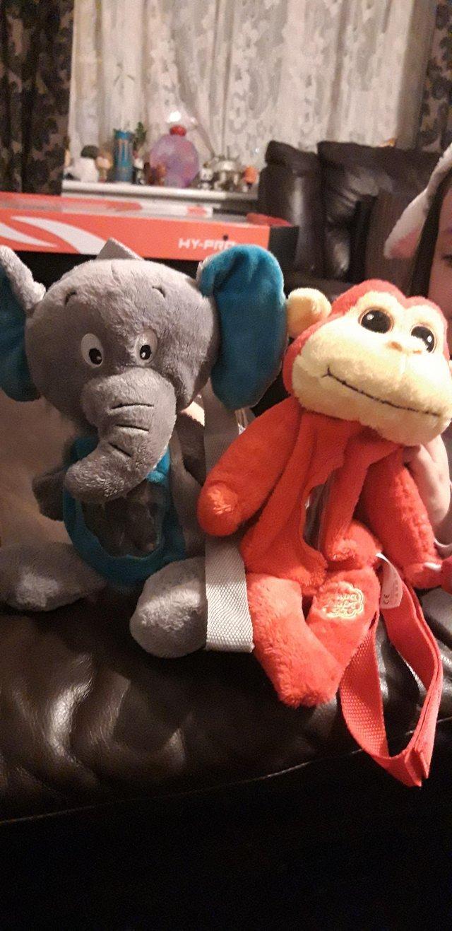Preview of the first image of Monkey and elephant Backpacks.