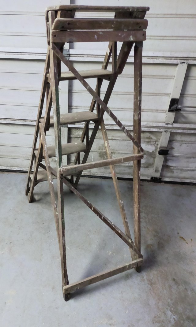 Preview of the first image of Vintage wooden step ladders.