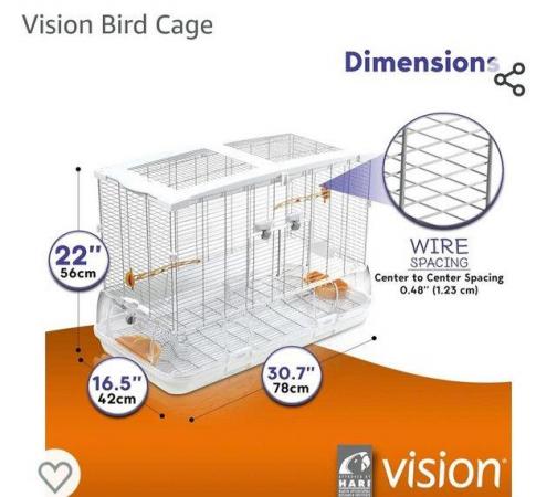 Image 3 of Large Vision bird cage, suitable for budgies, parrotlets
