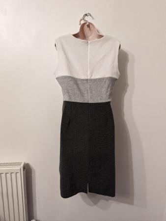 Image 2 of Phase Eight Grey/white Colour Block Dress Size 14