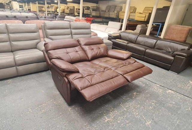 Image 10 of La-z-boy Knoxville brown leather recliner 2 seater sofa