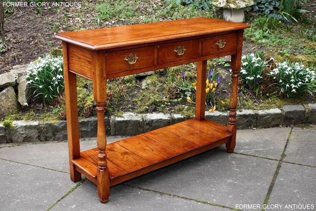 Image 84 of SOLID OAK HALL LAMP PHONE TABLE SIDEBOARD DRESSER BASE STAND