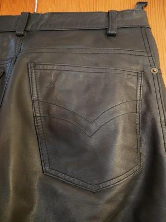 Image 3 of Ladies Black Leather Trousers
