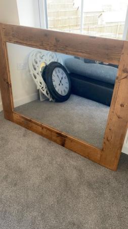 Image 1 of Large handmade wooden mirror