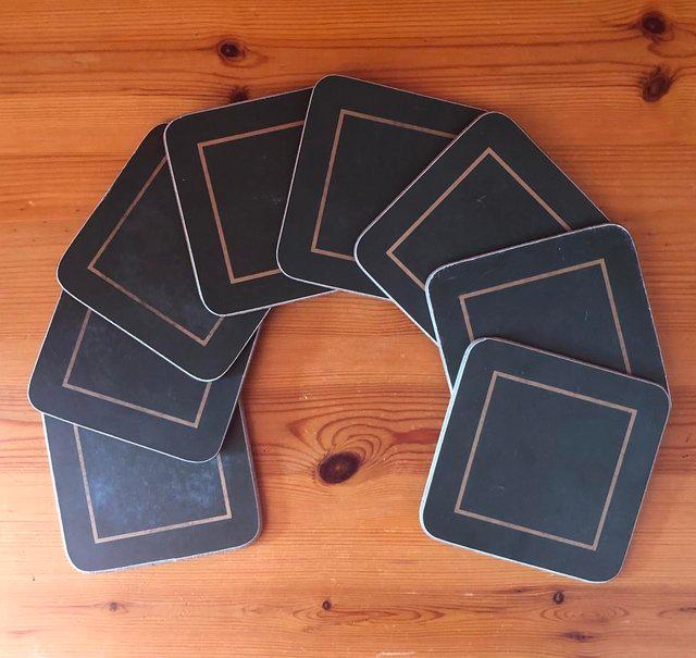 Preview of the first image of 8 MELAMINE CORK BACKED COASTERS.