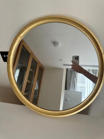 Image 1 of Mirror with golden frame ZARA HOME