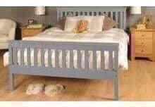 Image 1 of King MONACO grey wooden bed frame