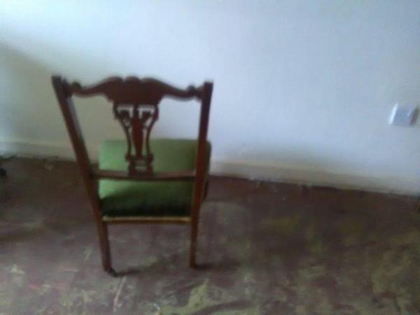 Image 1 of Pair of vintage reupholstered chairs
