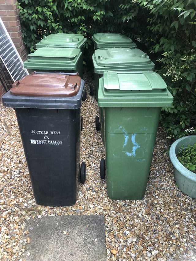 Preview of the first image of Several bins for house rubbish.
