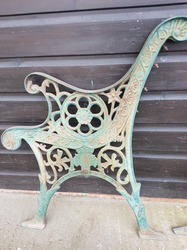 Preview of the first image of Pair of Antique/vintage Cast Iron Bench Ends.