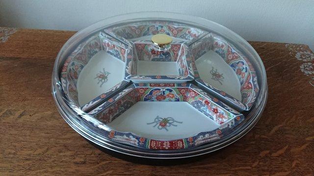 Image 2 of Oriental ceramic lazy susan/platter