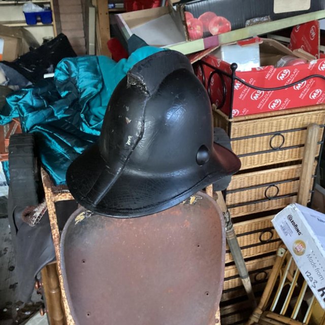 Preview of the first image of Antique Fireman’s helmet.