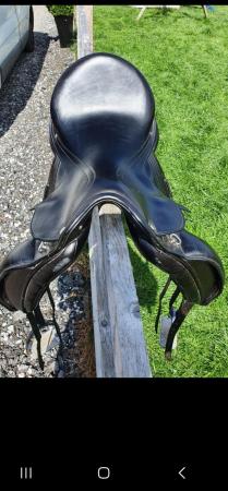 Image 3 of Albion 'Platinum' dressage saddle, 17.5" Medium Wide
