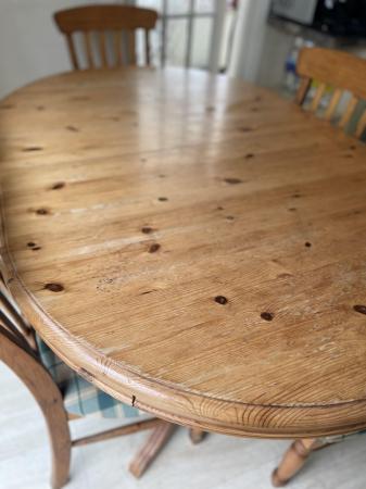 Image 2 of Large solid pine dining room table