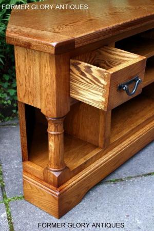 Image 29 of AN OLD CHARM FLAXEN OAK CORNER TV CABINET STAND MEDIA UNIT