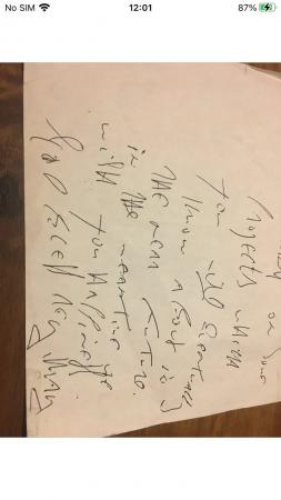 Image 2 of signed autographed letter Ronnie Reggie Kray authentic hand