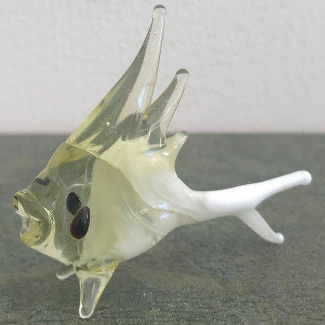 Preview of the first image of Vintage handmade glass fish - repaired..
